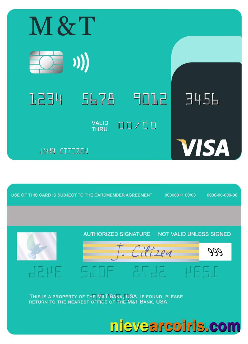 USA M&T Bank visa card